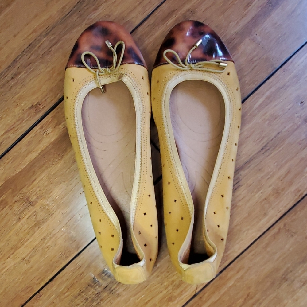 Clark's Indigo Slip on Leopard Flats